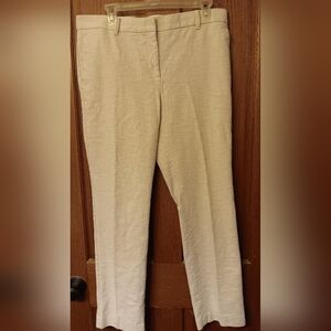 EUC Ann Taylor OFF White Textured Pants Sz 10